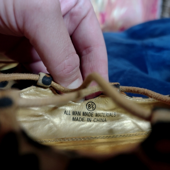 Liliana Lace Up Leopard Print Flats - 8 1/2 - Picture 4 of 4